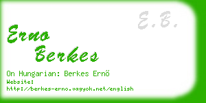 erno berkes business card
